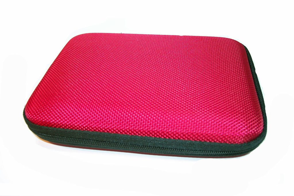 Neoprene Tasche rot für 2,5 HDD Festplatten