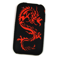 Backcover für iPhone 3G/3GS Motiv Drache schwarz/orange