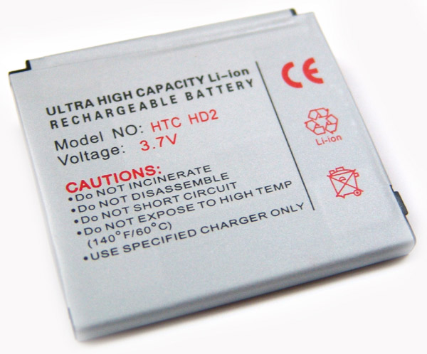 Akku kompatibel zu HTC HD2 Li-Ion slim