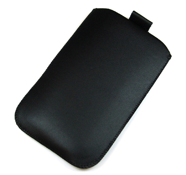 Tasche für HTC HD 2 Etuiformat mit Lasche schwarz