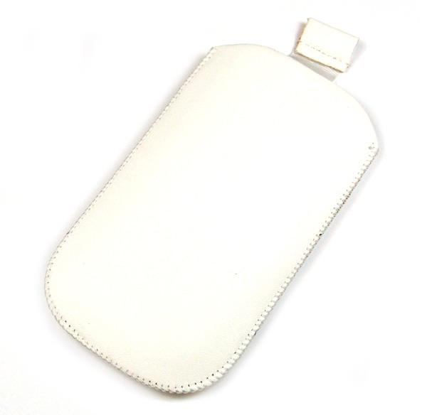 Tasche für Nokia N97 Mini Etuiformat mit Lasche weiß