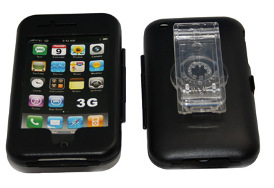 Alucase schwarz mit Gürelclip für Apple iPhone 3G