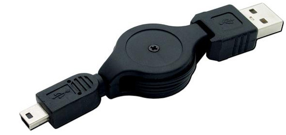 Adapt Ausziehbares USB Kabel auf Mini USB