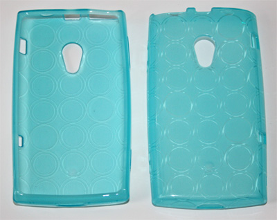 Silikon Case für Sony Ericsson X10 transparent blau