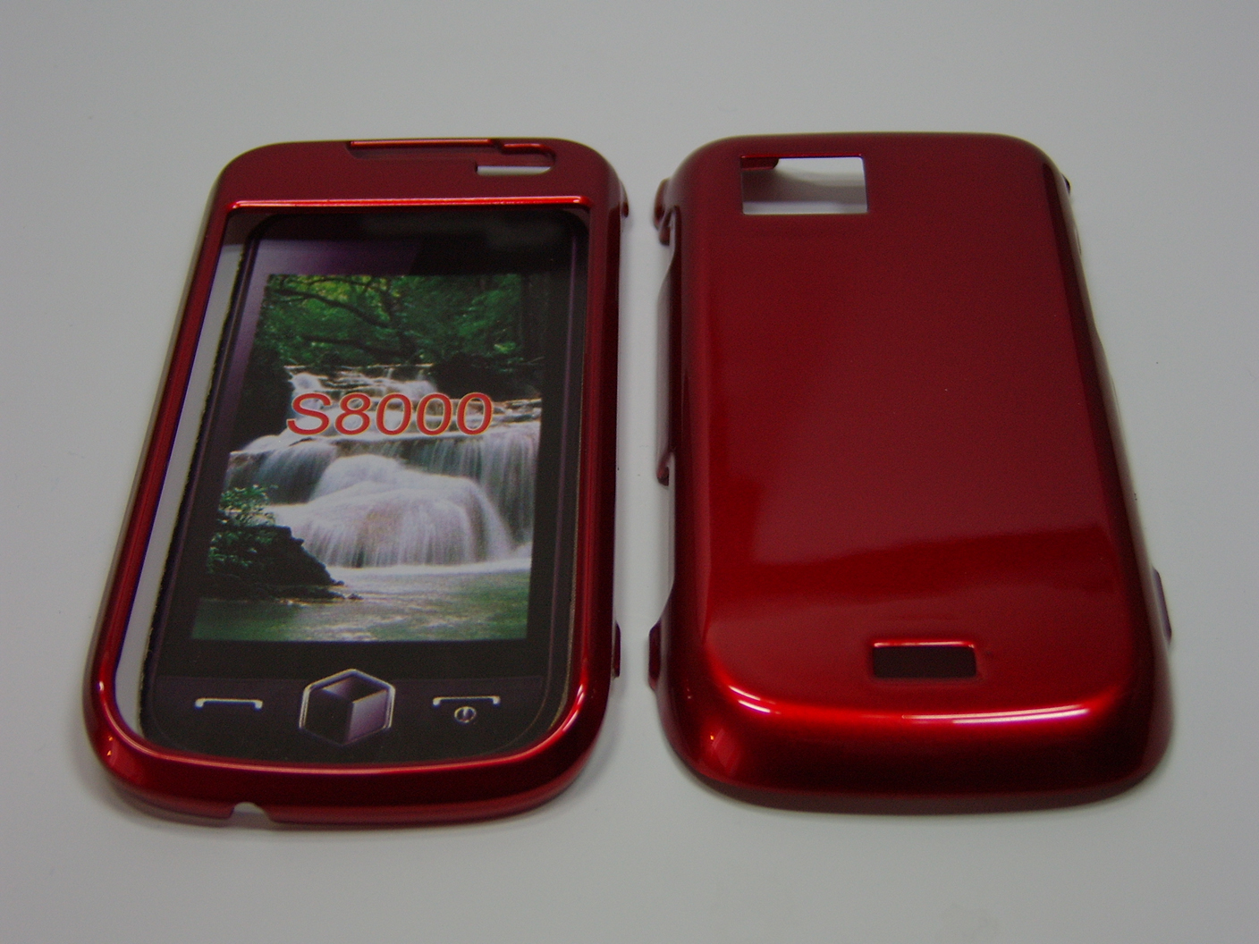 Crystal Case Metallic-Rot für Samsung S8000