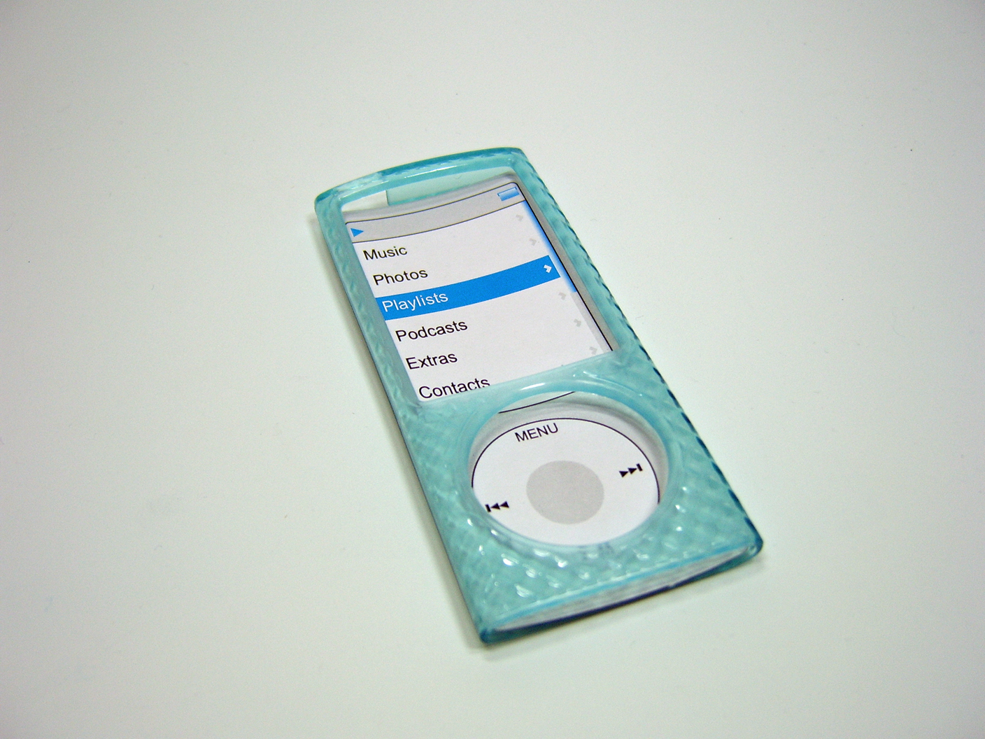 Silikon Case in transparent-blau für Apple iPod Nano 5