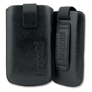 bugatti SlimCase Black Leder size XS