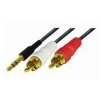 Audiokabel 3,5 mm 2 x Cinchstecker  2,5 m für iPhone/3G
