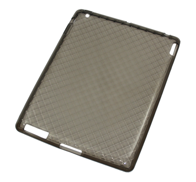 Silikon Case transparent schwarz für Apple iPad 2
