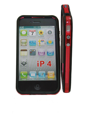 Bumper schwarz pink für Apple iPhone 4