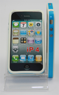 Bumper weiß blau für Apple iPhone 4