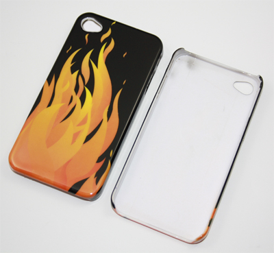 Clip On Cover fire für Samsung S5830 Galaxy Ace Rückschale