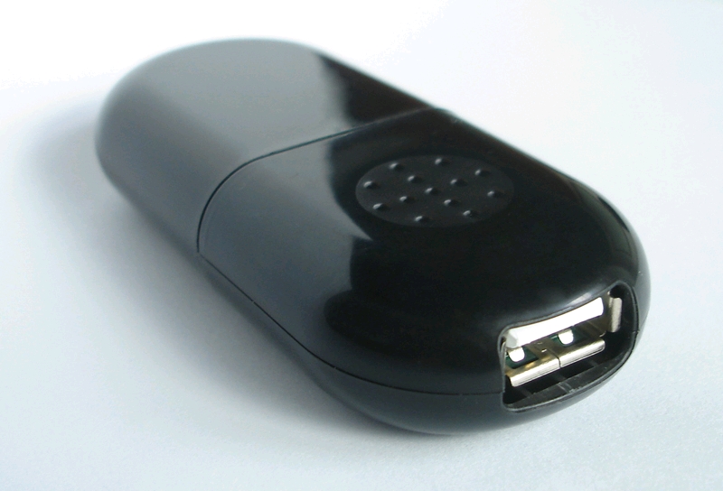 Reise-Ladegerät (100-250V) für USB TINY 1A schwarz
