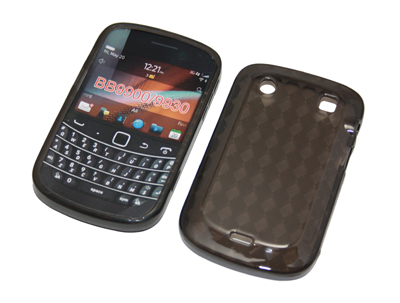 Silikon Case für BlackBerry 9900 Bold transparent schwarz