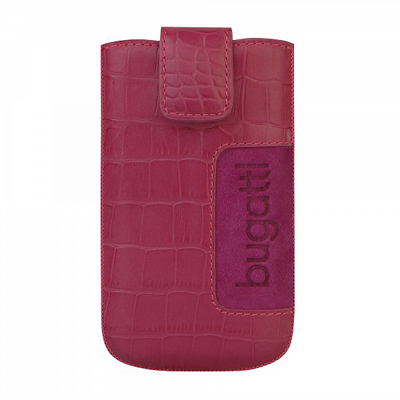 Bugatti Slim Tasche Leder SL Croco pink