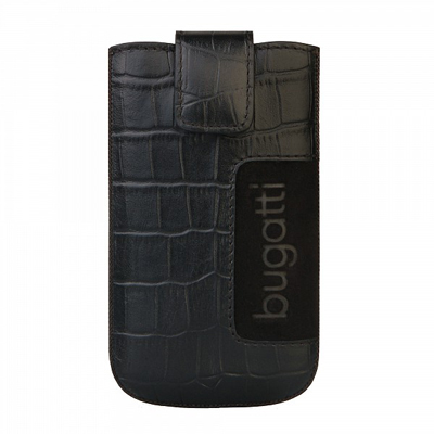 Bugatti Leder Tasche Size SL Croco schwarz