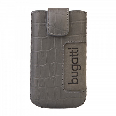 Bugatti Slim Tasche Leder SL Croco grau
