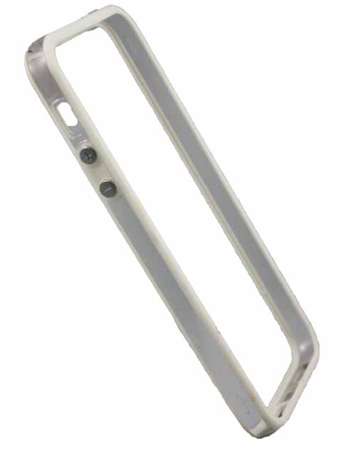 Bumper Case für Apple iPhone 5 Schutzrahmen in weiß transparent