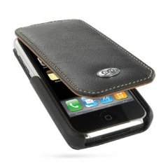 EIXO Alu-Leder Flip Tasche für Apple iPhone 3G / 3GS
