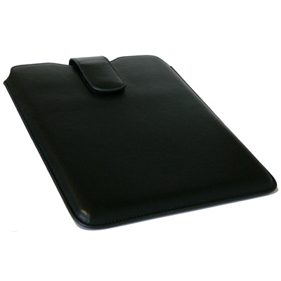 Etui Tasche schwarz für Apple iPad mit Klettverschluss