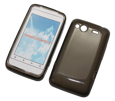 Silikon Case transparent schwarz / HTC Salsa