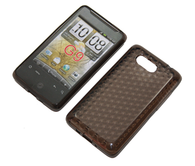 Silikon Case transparent schwarz für HTC G9 / Arial