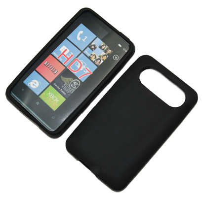 Silikon Case schwarz für HTC HD 7 / Schubert