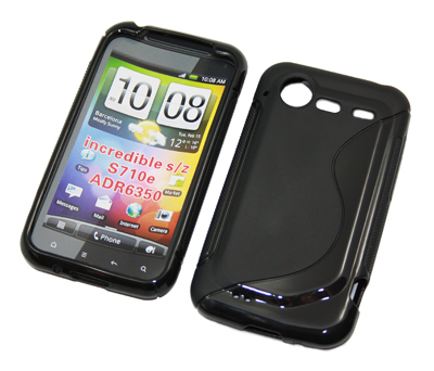 Rubber Case schwarz Wave für HTC Incredible S