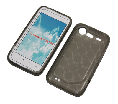 Silikon Case transparent schwarz für HTC Incredibel S