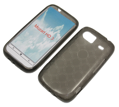 Silikon Case transparent schwarz für HTC Mozart HD 3
