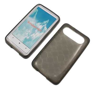 Silikon Case transparent schwarz für HTC Schubert