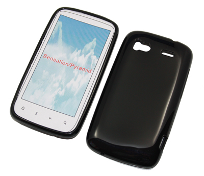 Rubber Case schwarz für HTC Sensation