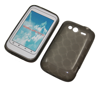 Silikon Case transparent schwarz für HTC Wildfire S