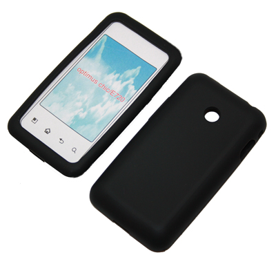 Silikon Case schwarz für LG E720 / Optimus chic