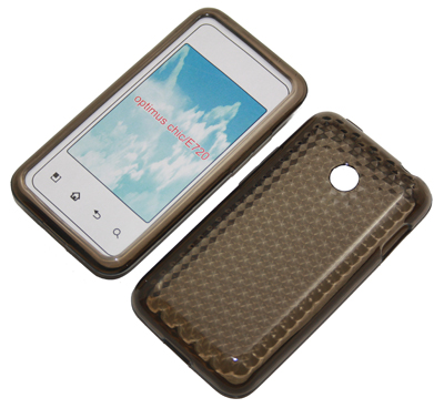 Silikon Case transparent schwarz für LG E720