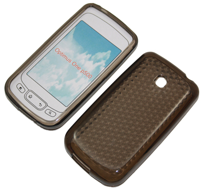 Silikon Case transparent schwarz für LG P500 Optimus One