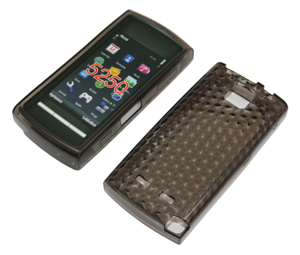 Silikon Case transparent schwarz für Nokia 5250