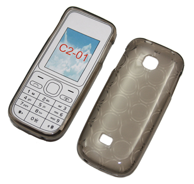 Silikon Case transparent schwarz für Nokia C2-01