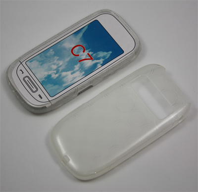 Silikon Case transparent weiß für Nokia C7