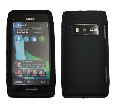 Silikon Case schwarz für Nokia X7