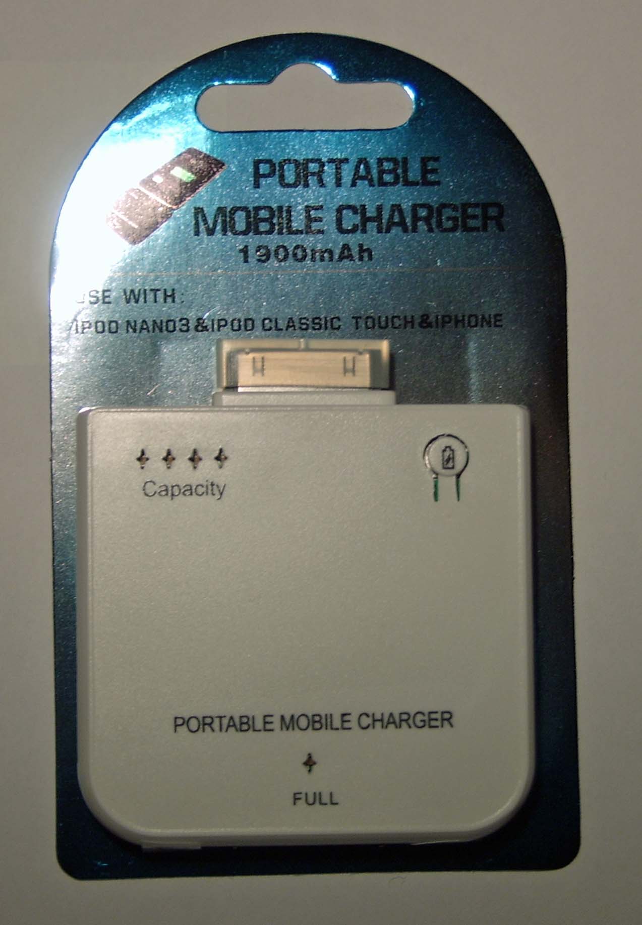 Notladegerät weiss für Apple iPhone 2G / 3G / 3Gs