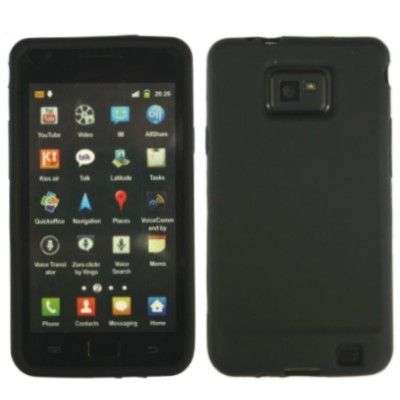 Silikon Case schwarz für Samsung I9100 Galaxy S2