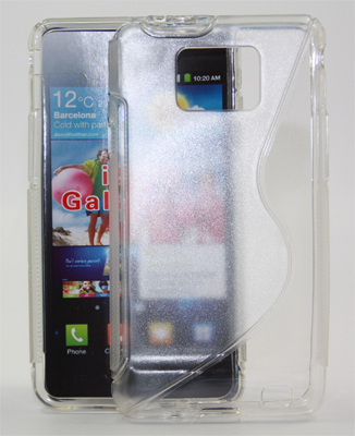 Rubber Case Wave transparent für Samsung I9100