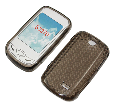 Silikon Case transparent schwarz für Samsung S3370