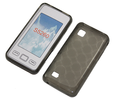 Silikon Case transparent schwarz Samsung S5260 Star II