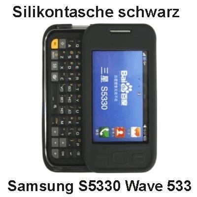 Silikon Case schwarz für Samsung S5330