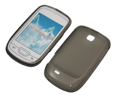 Silikon Case transparent schwarz Samsung S5570 Galaxy Mini