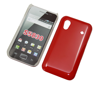 Crystal Case einteilig rot für Samsung S5830