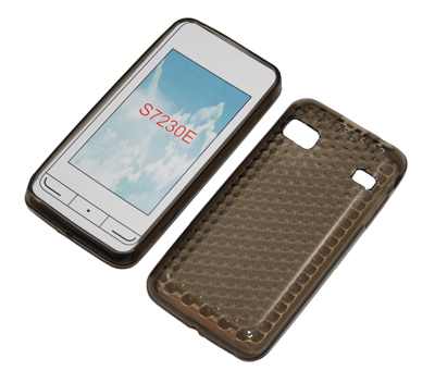 Silikon Case transparent schwarz für Samsung Wave 723
