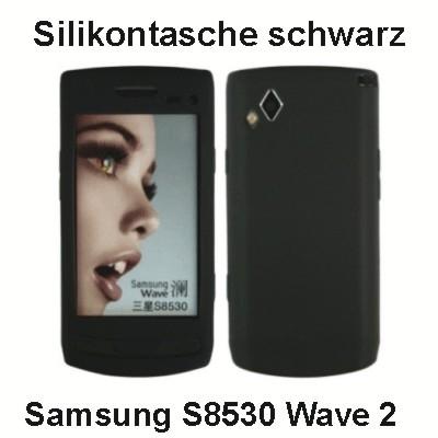 Silikon Case schwarz für Samsung S8530 Wave 2